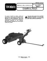 Toro 09833 Set-Up, Operators, And Parts Manual preview