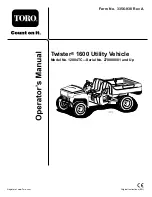 Preview for 1 page of Toro 12004TC Twister 1600 Operator'S Manual