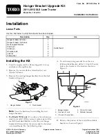 Preview for 1 page of Toro 121-4016 Installation Instruction