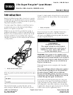 Предварительный просмотр 1 страницы Toro 20099 Operator'S Manual