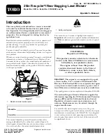 Toro 20in Recycler 20319 Operator'S Manual preview