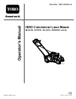 Preview for 1 page of Toro 22164TE Operator'S Manual