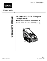 Preview for 1 page of Toro 22331 TX 420 Operator'S Manual