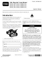 Preview for 3 page of Toro 22in Recyler Manual