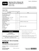 Preview for 1 page of Toro 25433 Installation Instructions Manual