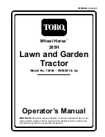 Toro 265H Wheel Horse Operator'S Manual preview