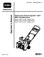 Предварительный просмотр 1 страницы Toro 319000001 Operator'S Manual