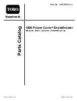 Toro 38025 - 18" Power Curve Electric Snow Thrower Parts Catalog preview