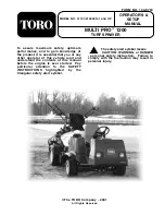 Toro 41107-210000101 Operator'S & Set-Up Manual предпросмотр