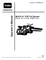 Toro 41177 Multi-Pro 1250 Operator'S Manual предпросмотр