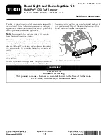 Toro 41250 Installation Instructions Manual preview
