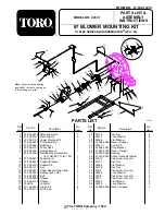 Preview for 1 page of Toro 44531 Parts List & Assembly Instructions