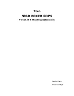 Preview for 1 page of Toro 580-D BOXER ROPS Mounting Instructions