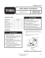 Preview for 1 page of Toro 59187 Installation Instructions Manual