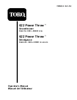 Toro 622 Power Throw Operator'S Manual preview