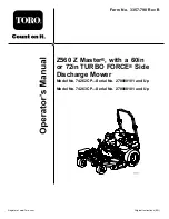 Предварительный просмотр 1 страницы Toro 74262CP Operator'S Manual