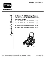 Toro 74926 Z Master G3 Operator'S Manual preview