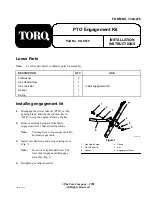 Preview for 1 page of Toro 99-8515 Installation Instructions