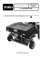 Предварительный просмотр 1 страницы Toro AERATOR HC 4000 Operator'S Manual