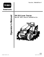 Toro DH220 Operator'S Manual preview