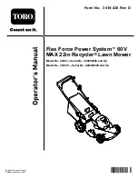 Preview for 3 page of Toro Flex Force Power System 20361 Operator'S Manual