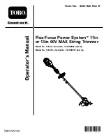 Предварительный просмотр 3 страницы Toro Flex-Force Power System 51834 Operator'S Manual