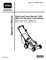 Toro Flex-Force Power System 60V MAX 21in Recycler 21323 Operator'S Manual предпросмотр