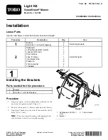 Preview for 1 page of Toro GrandStand 114-3505 Installation Instructions