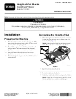 Toro GrandStand 133-1439 Installation Instructions предпросмотр