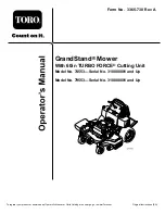 Toro GrandStand 74553 Operator'S Manual preview