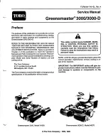 Toro Greenmaster 3000 Service Manual preview