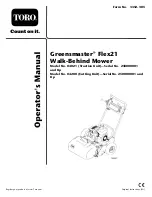 Toro Greensmaster Flex21 04021 Operator'S Manual preview