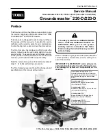 Предварительный просмотр 1 страницы Toro Groundsmaster 1000L Service Manual