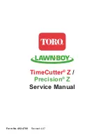 Предварительный просмотр 72 страницы Toro Lawn-Boy Precision Z320H Service Manual