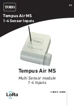 Preview for 1 page of Toro LoRa Tempus Air MS User Manual