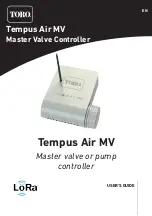 Toro LoRa Tempus Air MV User Manual preview