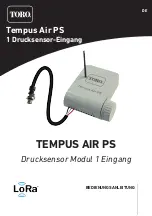 Preview for 25 page of Toro LoRa TEMPUS AIR PS User Manual