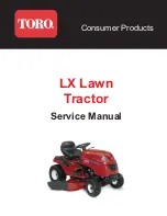 Preview for 1 page of Toro LX Lawn Tractor Service Manual