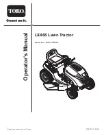 Предварительный просмотр 1 страницы Toro LX468 Operator'S Manual