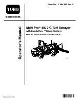 Toro Multi Pro ExcelaRate 5800-G Operator'S Manual preview