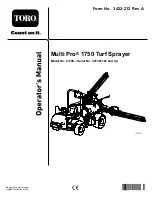 Preview for 1 page of Toro MultiPro 1750 Operator'S Manual