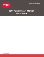 Preview for 72 page of Toro Power Clear 418 Service Manual