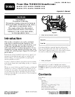 Toro Power Max 724 Operator'S Manual preview