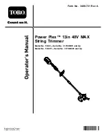 Preview for 1 page of Toro Power Plex 51481 Operator'S Manual