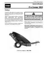 Предварительный просмотр 1 страницы Toro Pro Sweep 5200 Service Manual