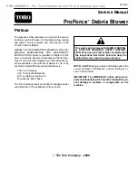 Toro ProForce Debris Service Manual предпросмотр