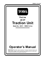 Preview for 1 page of Toro ProLine 20 HP 30611 Operator'S Manual