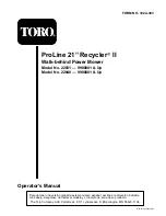 Toro ProLine 22031 Operator'S Manual preview