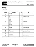 Preview for 1 page of Toro ProLine H800 Setup Instructions