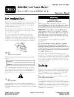 Preview for 1 page of Toro Recycler 20070 Operator'S Manual